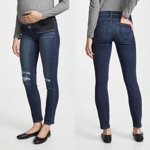 NWT Paige Verdugo Ankle Skinny Maternity Jeans Nia Destructed